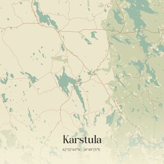Vintage map of Karstula, Finland.