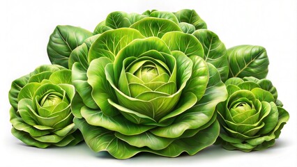 Fototapeta premium green cabbage growing in the garden