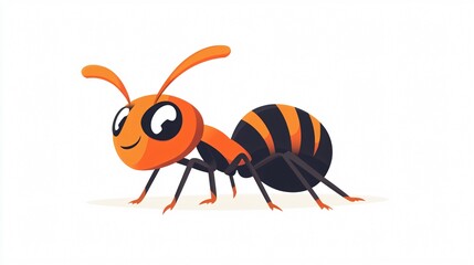 Royalty-Free Cartoon Ant Illustration with Transparent Background