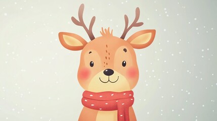 Cute Christmas Reindeer Character Clipart for Holiday Designs