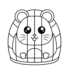 cat in cage coloring page for kids coloring page for kids