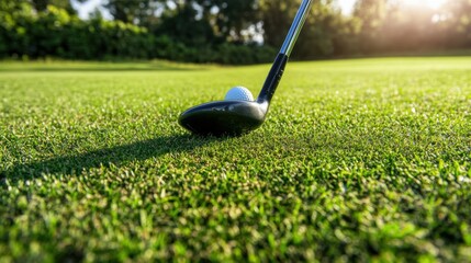Out door golf playing in Spring.