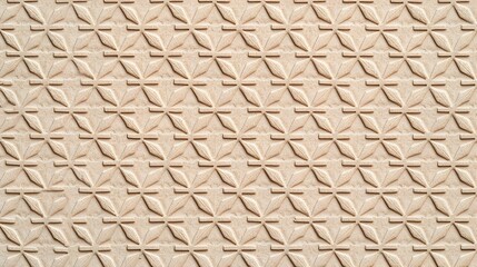 Beige Embossed Geometric Texture Background