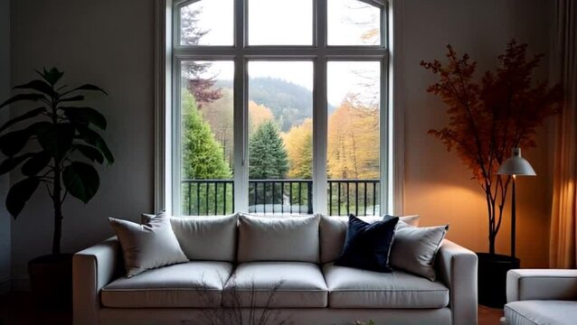 modern living room with sofa