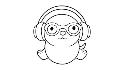 funny cartoon penguin coloring page for kids