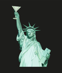 Obraz premium drunk liberty