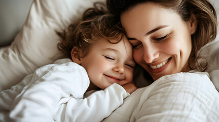 Joyful Laughter: A Heartwarming Moment Between Mother and Child
