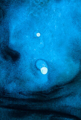 Ethereal image presents an abstract composition with a dreamlike quality,  two luminous circular forms reminiscent of distant moons