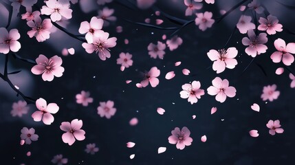 Beautiful cherry blossom flower petal in Spring.