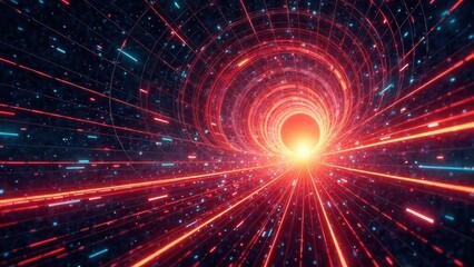 Screensaver. Background. Abstract. Hypnotic multi-colored broken lines flow forward like moving rays of light, imitating the speed of Venus and endless energy in cosmic beauty.