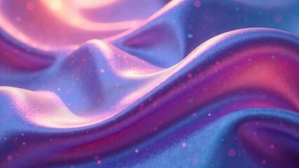 Obraz premium Lilac and silky waves of fabric create a luxurious and captivating festive background. Beautiful screensaver, wallpaper, background