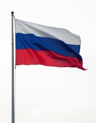 russian federation flag on white background