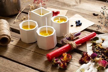The process of making scented candles at home, make candles