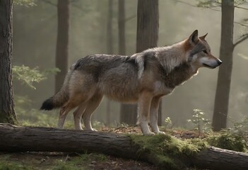 Majestic Wolf in the Wild