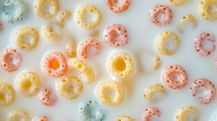 Cereal Floating In Milk