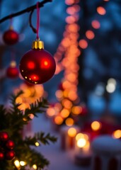 Weihnachtshintergrund / deko / kugeln bokeh red bokeh abstract background glow design light texture effect sparkle
