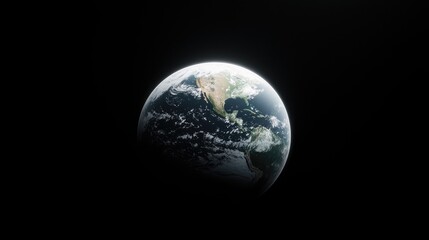 Fototapeta premium Earth, space, night, clouds, North America, global, environmental awareness, stock photo
