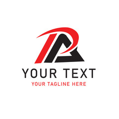 Bold red and black business logo for branding