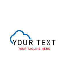 Minimalist cloud technology logo