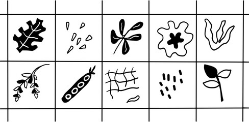 Minimalist Botanical Line Art &ndash; Nature Inspired Aesthetics Illustration Set