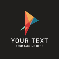 Abstract Play Button-Inspired Logo Design