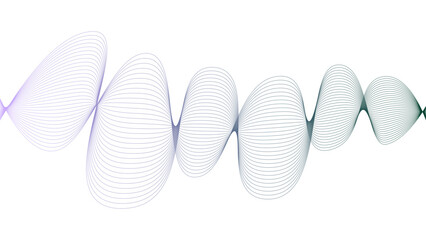 Vector curvy abstract line art wavy flowing dynamic in concept music or sound, wave, wind, information flow	