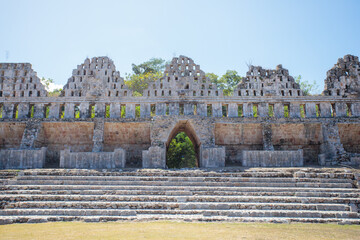 historical ruins of the mayans of uxmal in mérida yucatan mexico