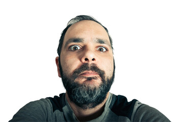 Obraz premium Funny man portrait with beard