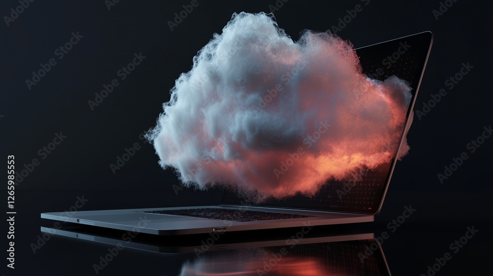 Poster The idea of cloud computing and remote data storage generative Ai is being explored