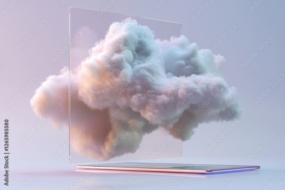 Poster digital service or application with data transmission for cloud storage and downloading purposes, ut