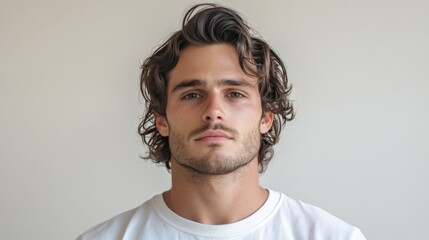 Naklejka premium Man portrait neutral expression