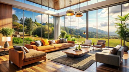 Modern Living Room: Contemporary Furniture & Chic Decor for Relaxation