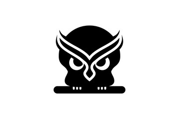 Cute Owl Logo Design. Isolated on transparent background.