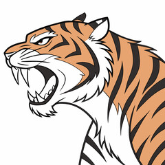 tiger head vector