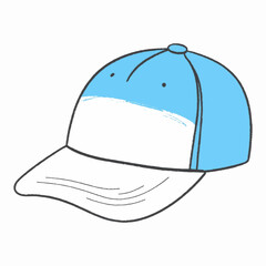 Illustration Baseball Cap Blue Isolated Background Fashion Sports Icon