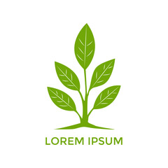 Sprout Logo Isolated White background. Vector Illustration