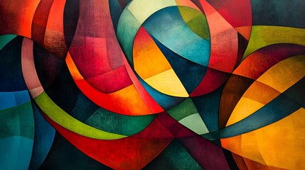 Fototapeta premium A harmonious interplay of colors and shapes