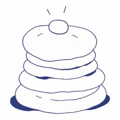 Illustration Pancake Stack Isolated Background Breakfast Icon