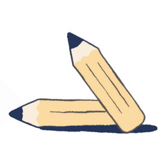 Illustration Pencil Simple Isolated Background Education Icon