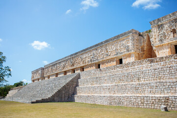historical ruins of the mayans of uxmal in m&eacute;rida yucatan mexico