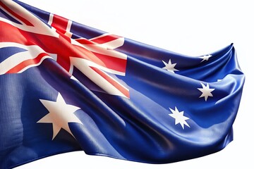 National Flag Portrait Photo: Crisp White Background Studio Shot