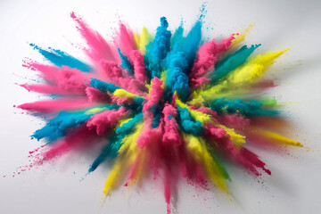 Colorful Powder Explosion for Holi Festival - Vibrant Abstract Art