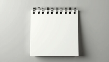 Blank spiral notebook mockup for stationery branding, office, and business presentations