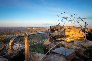 limestone mountains in the saxon switzerland in germany