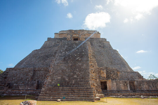 historical ruins of the mayans of uxmal in m&eacute;rida yucatan mexicoe