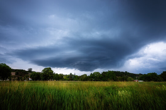 storm cell above saxony, germany