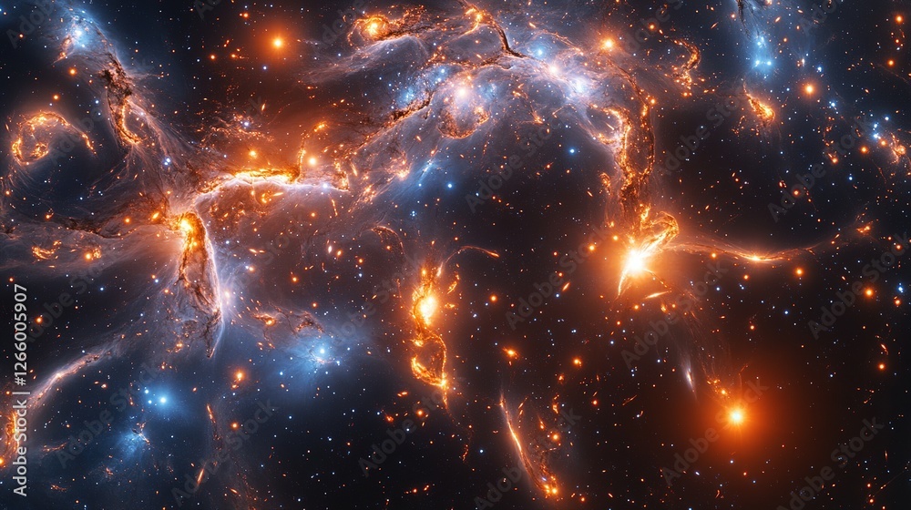 Wall mural exploring cosmic phenomena outer space astrophotography celestial environment wide-angle view univer