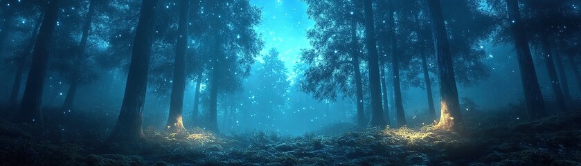 Obraz premium Mysterious enchanted forest nature landscape photography dreamy environment mystic viewpoint