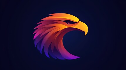 Fototapeta premium Colorful Eagle Design With Striking Hues Showcasing a Powerful and Graceful Bird in a Modern Artistic Style