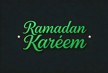 Obraz premium Ramadan Kareem text on a black background.